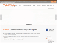 Tablet Screenshot of maximus-solaria.pl